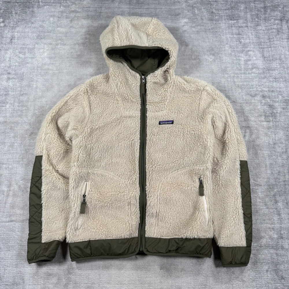 Patagonia Sweater Mens XS Green Shelled Retro X Sherpa Fleece Jacket Full Zip